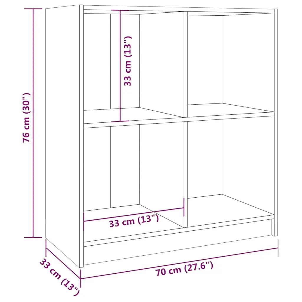 Sideboard Solid Pinewood 70 x 33 x 76 cm White Storage Cabinet Modern Living Room Furniture