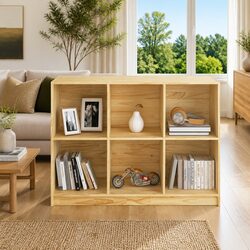Sturdy Wooden Book Cabinet for Home and Office Storage
