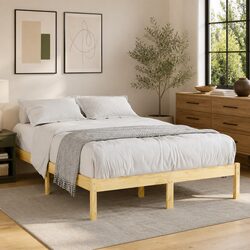 King Size Bed Frame in Solid Pinewood 183x203 cm