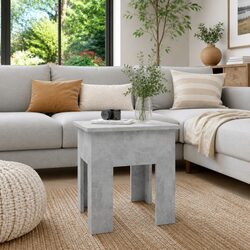 Stylish Grey Concrete Look Coffee Table for Modern Spaces