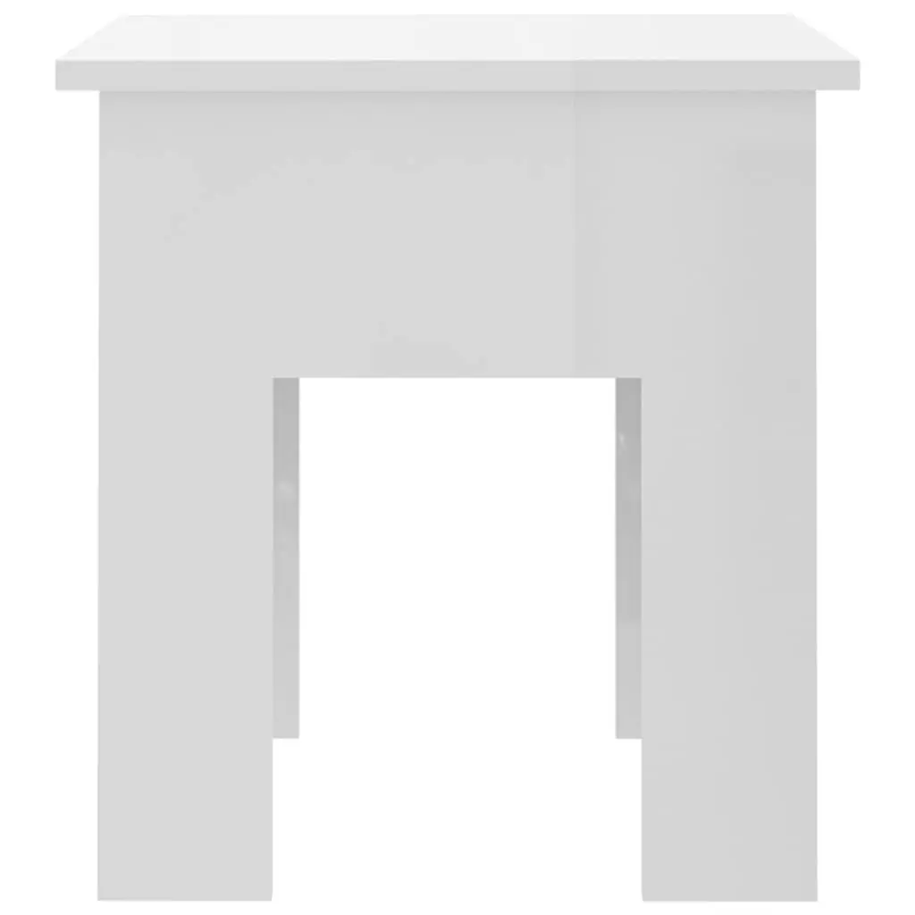 White High Gloss Coffee Table Modern Living Room Accent Furniture 40x40x42cm