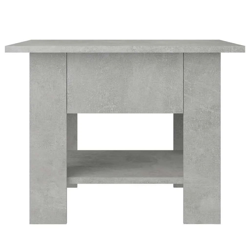 Grey Coffee Table with Storage Shelf 55x55x42cm