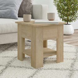 Modern Brown Coffee Table with Built-In Storage