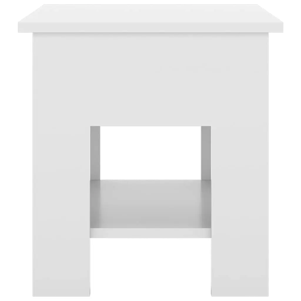 High Gloss White Coffee Table with Storage Shelf