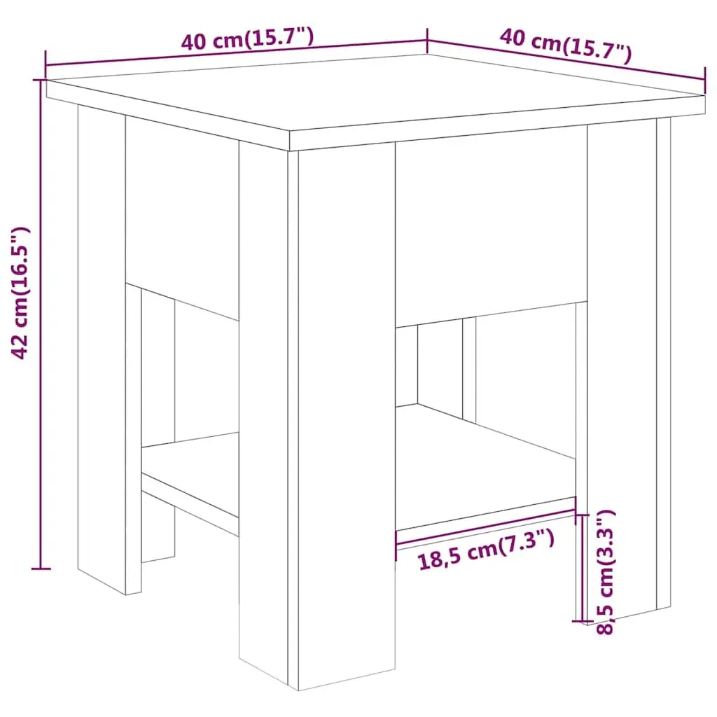 High Gloss White Coffee Table with Storage Shelf