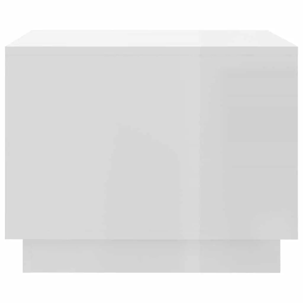 Coffee Table High Gloss White Modern Living Room Storage Accent Furniture