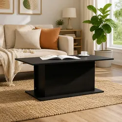 Stylish Black Coffee Table for Living Room