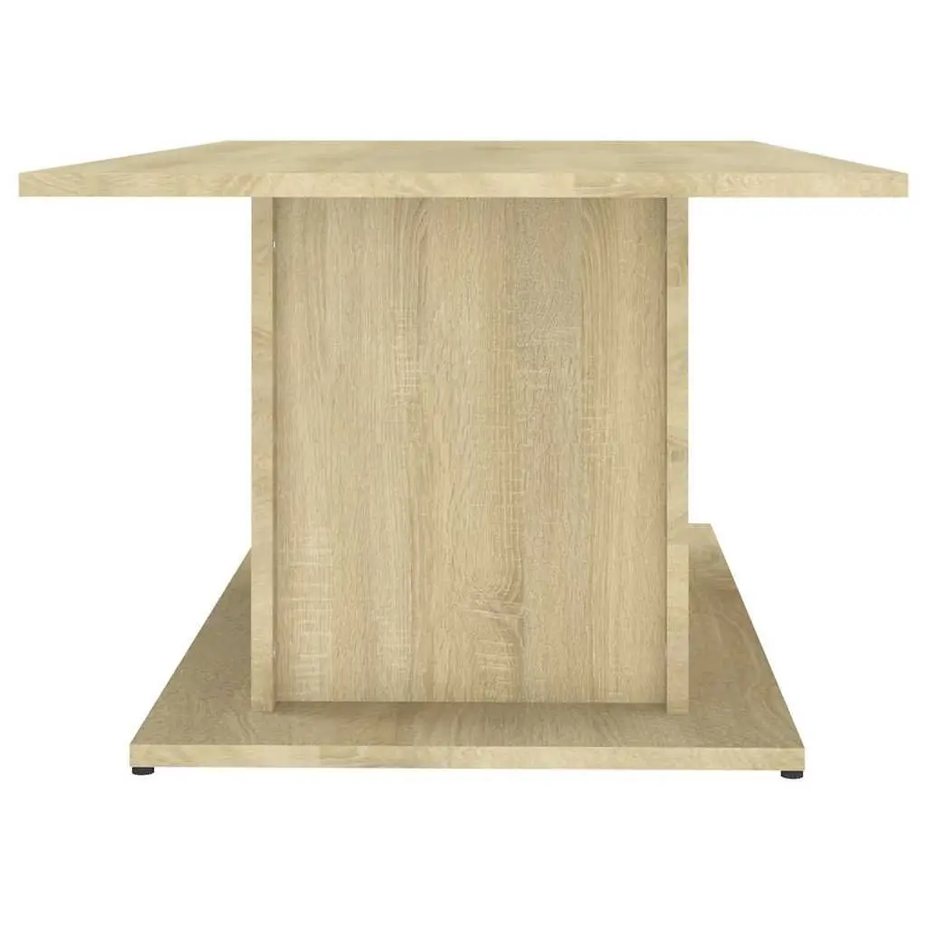 Coffee Table Sonoma Oak Engineered Wood Living Room Accent Furniture Beige