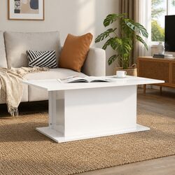 High Gloss White Coffee Table for Modern Living Spaces