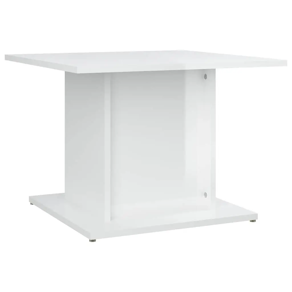 Coffee Table Engineered Wood 55.5x55.5x40cm High Gloss White