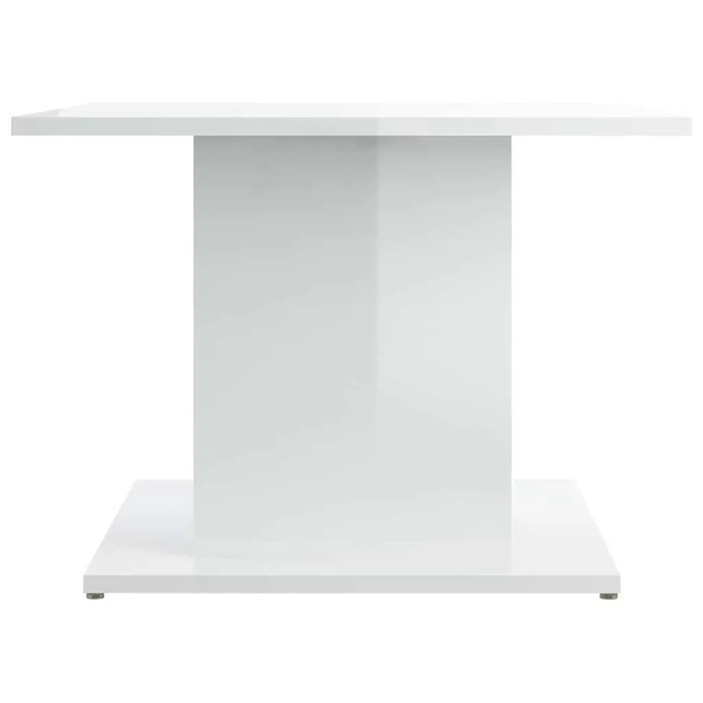 Coffee Table Engineered Wood 55.5x55.5x40cm High Gloss White