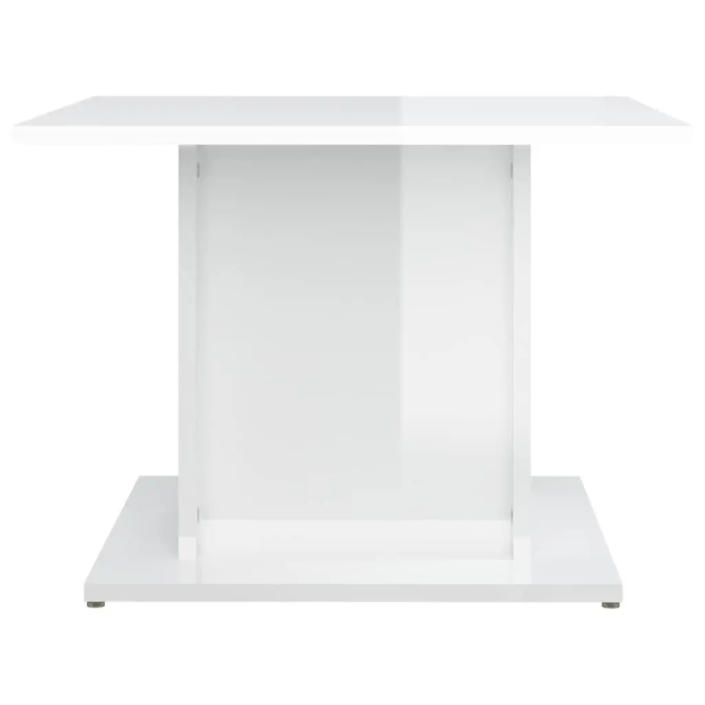 Coffee Table Engineered Wood 55.5x55.5x40cm High Gloss White
