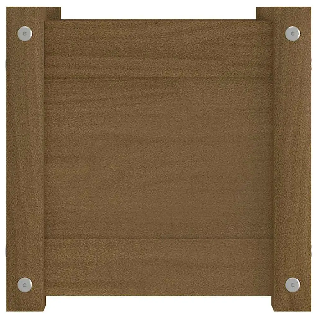Wooden Planter Box Solid Pinewood 31x31x31cm Brown