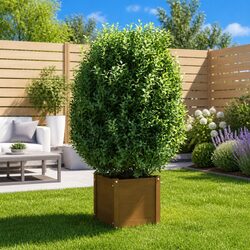 Durable Solid Pinewood Garden Planter, 40x40x40 cm