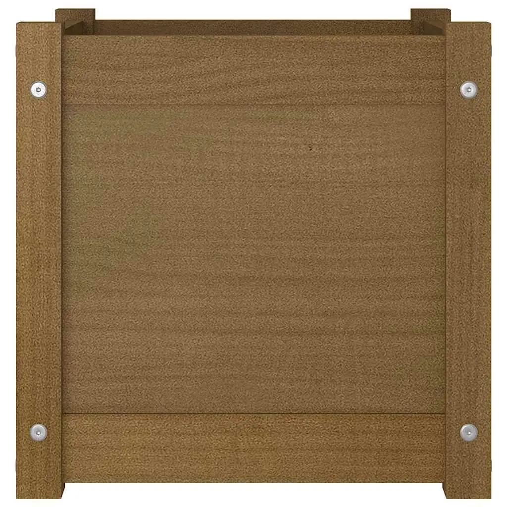 Solid Pinewood Garden Planter, 40x40x40 cm