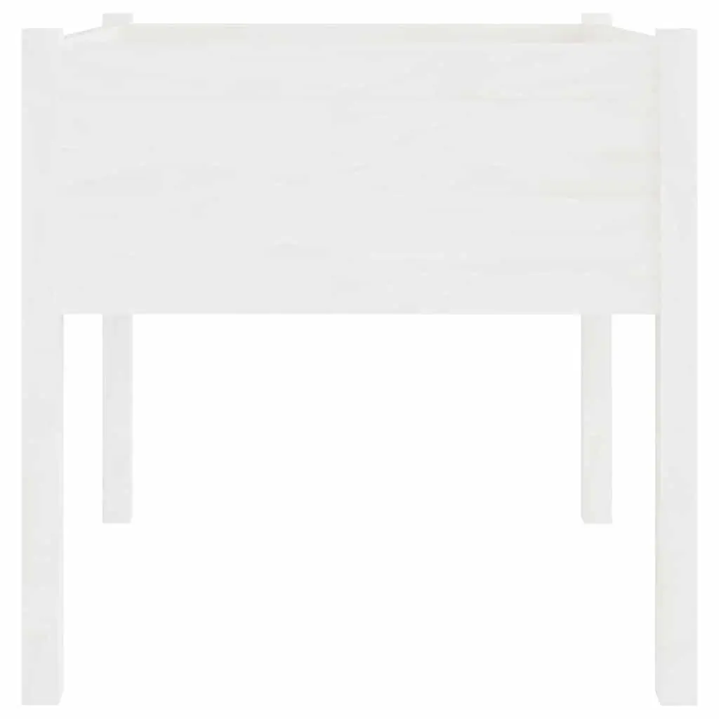 Solid Wood White Garden Planter Box 70x70x70cm