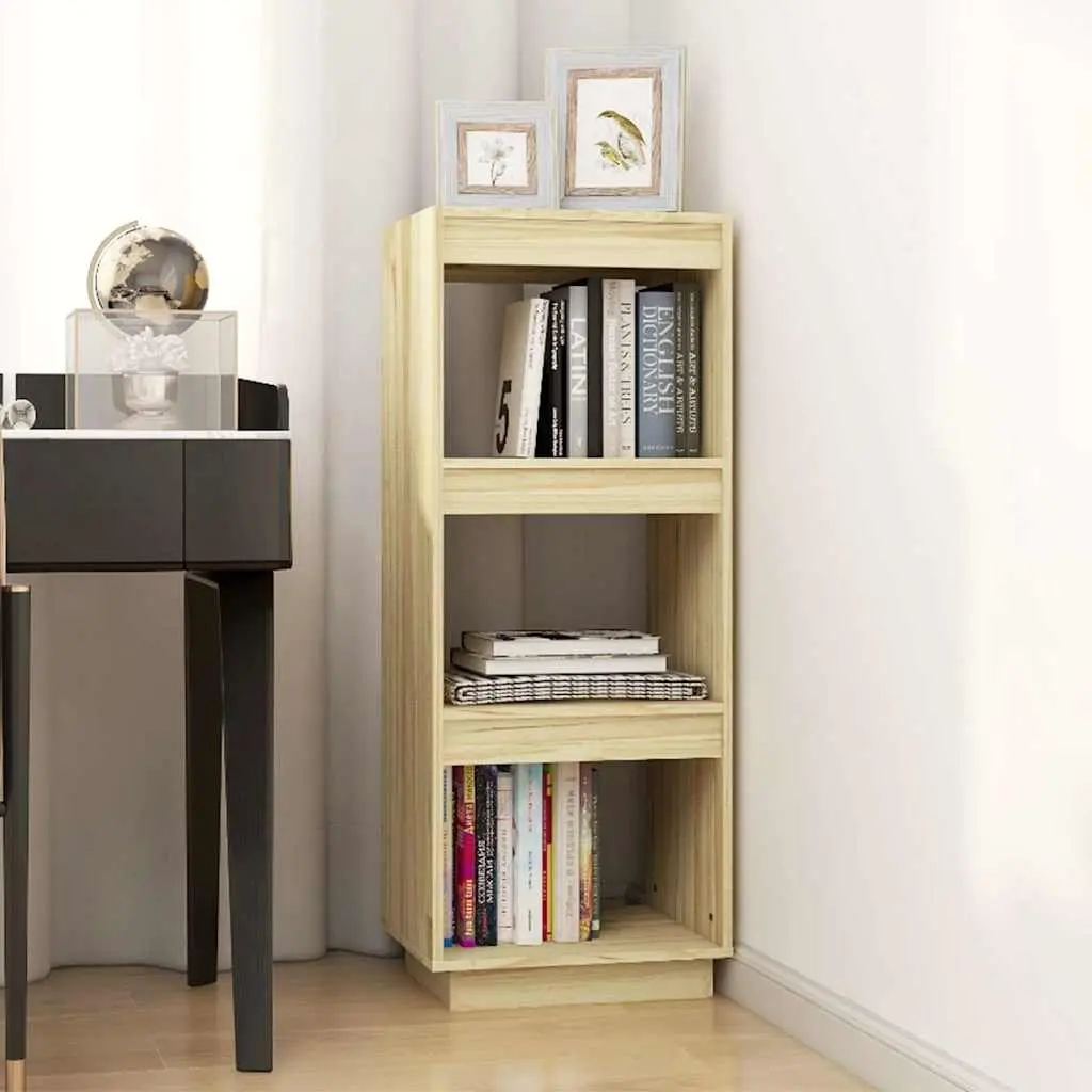 Solid Pinewood Book Cabinet with 3 Compartments