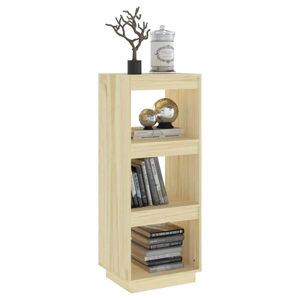Solid Pinewood Book Cabinet with 3 Compartments