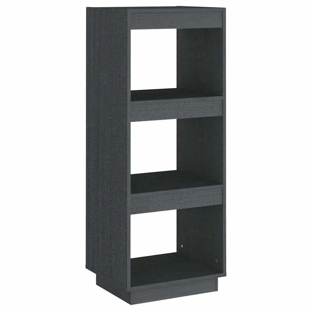 Grey Solid Pinewood Book Cabinet Room Divider