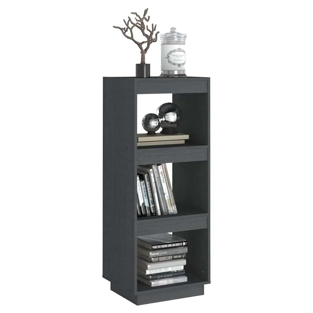 Grey Solid Pinewood Book Cabinet Room Divider