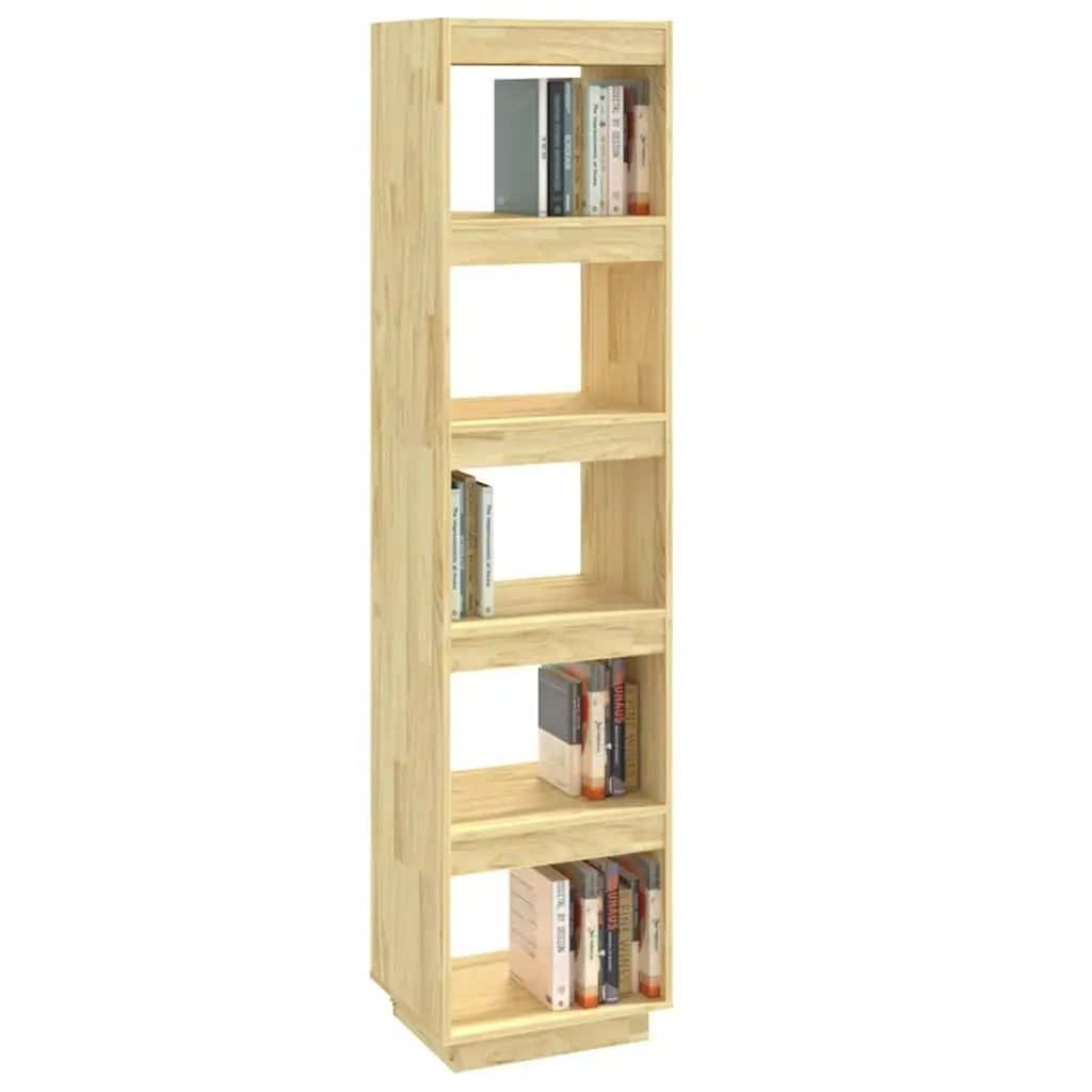 Solid Pinewood Book Cabinet and Room Divider 40x35x167cm
