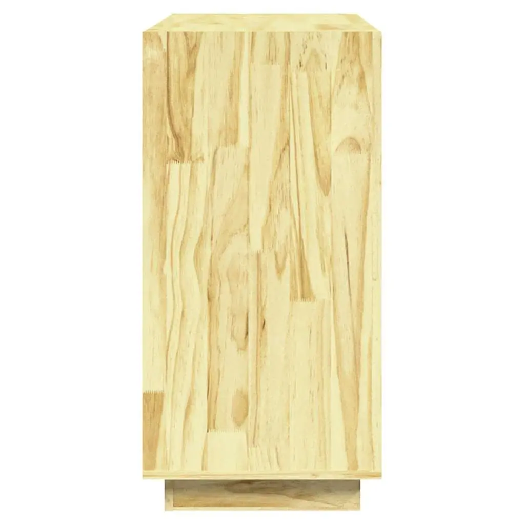 Wooden Book Cabinet Storage Shelf Organizer Stand Display Solid Pinewood 60x35x71cm Brown