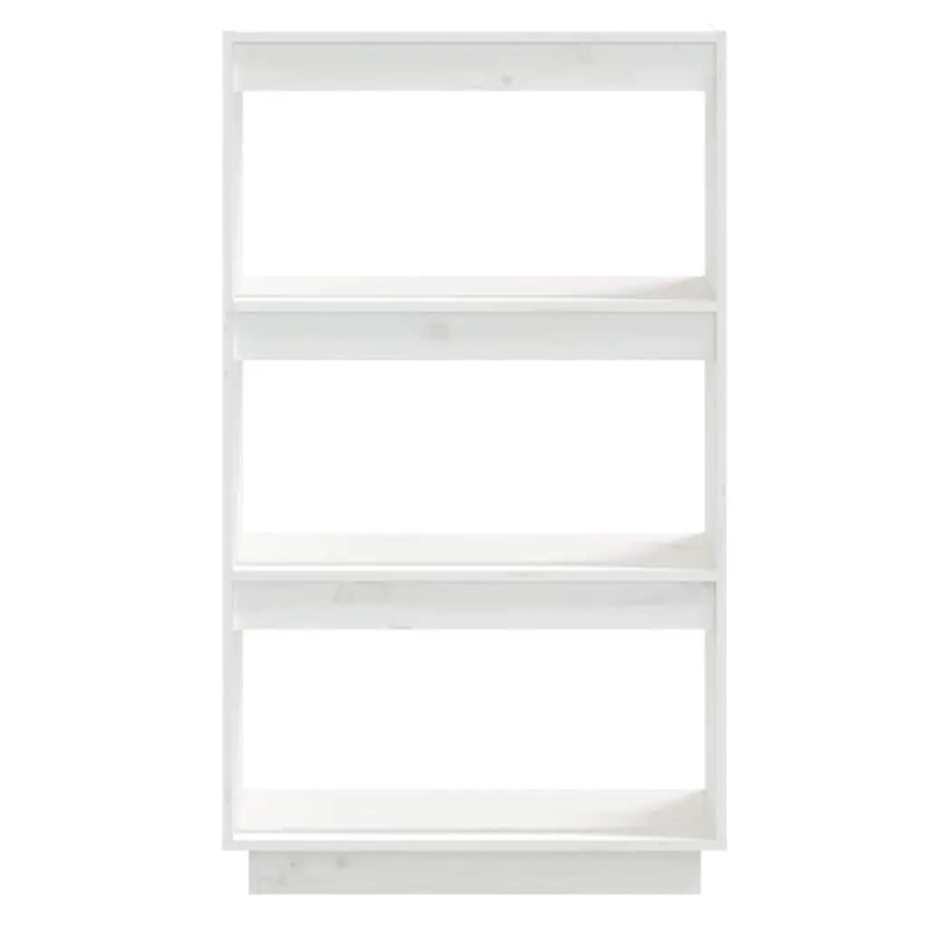 White Wooden Book Cabinet Room Divider with Ample Storage