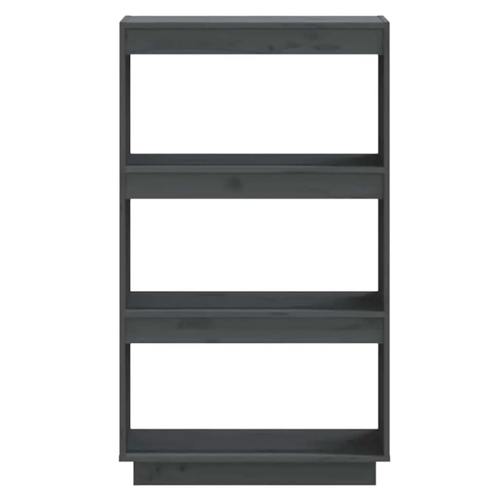 Solid Wood Pine Book Cabinet Room Divider in Grey