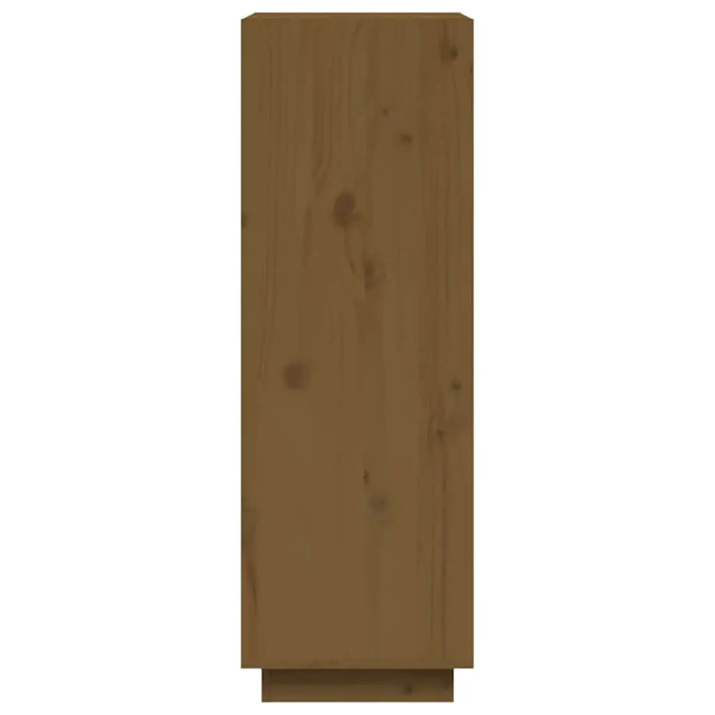 Honey Brown Wooden Book Cabinet with Room Divider Functionality