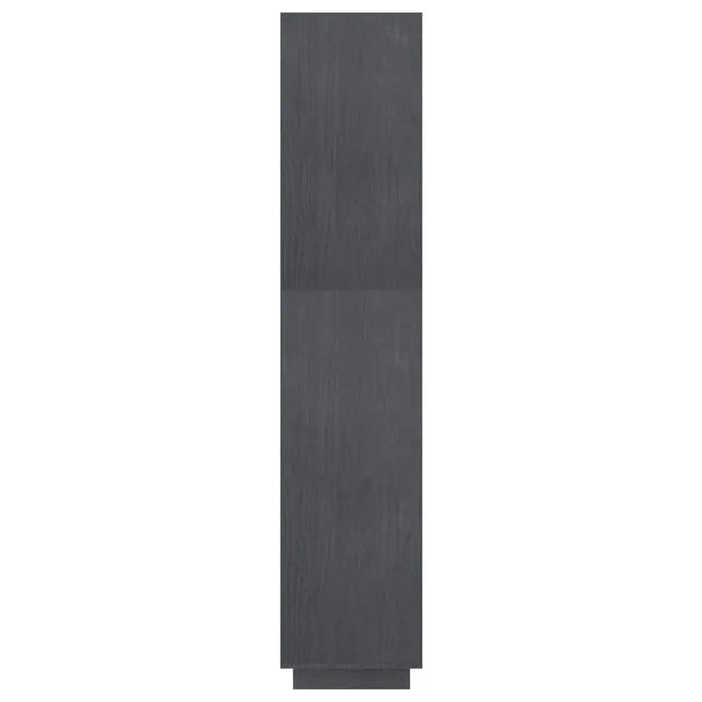 Grey Solid Pinewood Book Cabinet Room Divider 60x35x167cm
