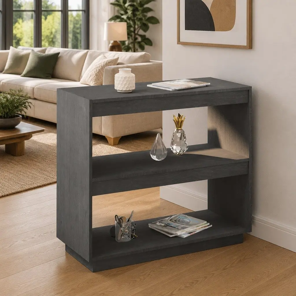 Book Cabinet Solid Pinewood 80 x 35 x 71 cm Grey