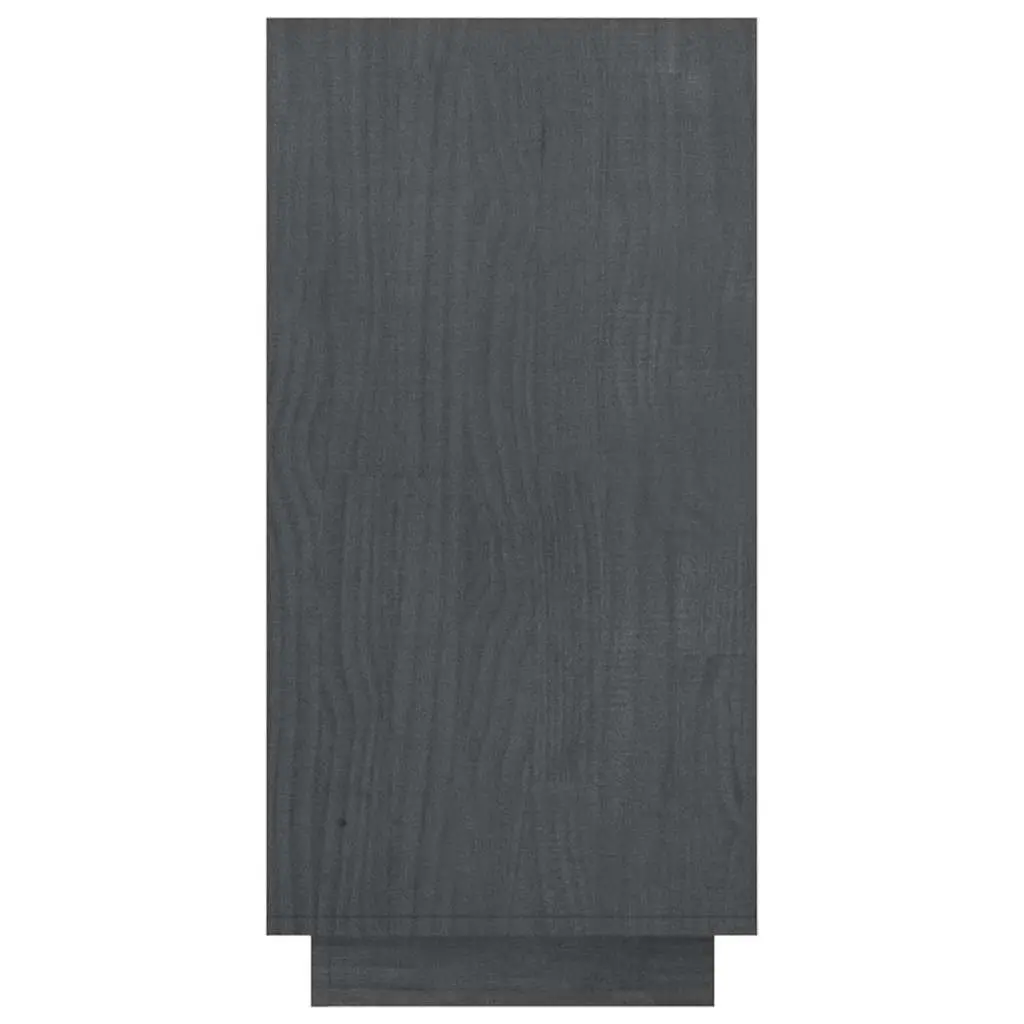 Book Cabinet Solid Pinewood 80 x 35 x 71 cm Grey