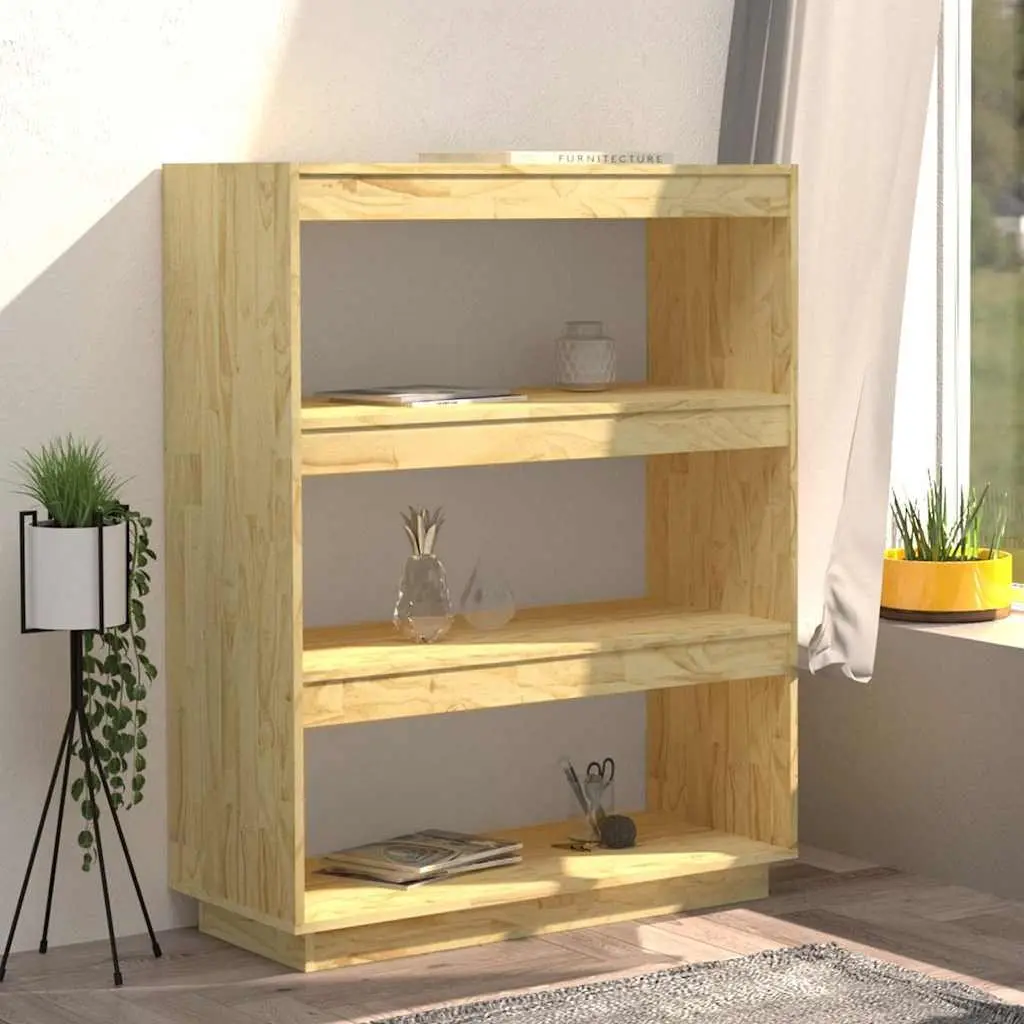 Solid Pinewood Book Cabinet with Room Divider Functionality