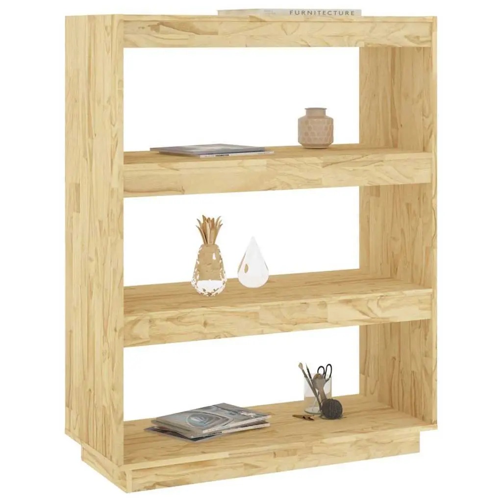 Solid Pinewood Book Cabinet with Room Divider Functionality