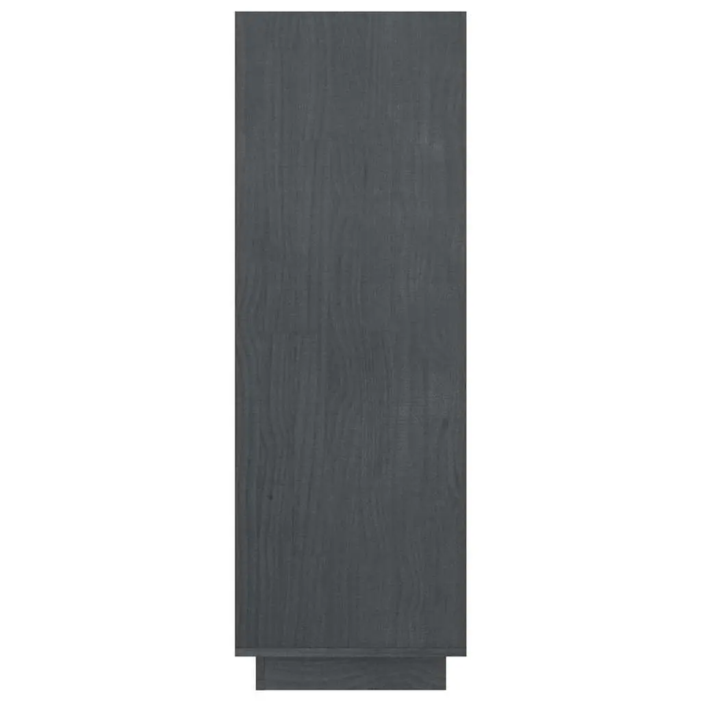 Book Cabinet Room Divider Solid Pinewood 80W x 35D x 103H cm Grey