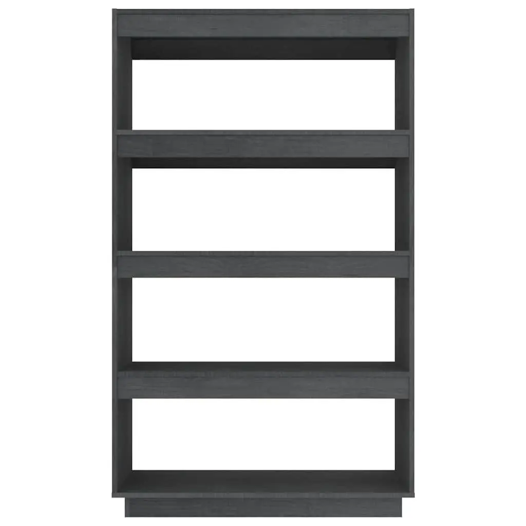 Grey Solid Pinewood Book Cabinet with Room Divider Function