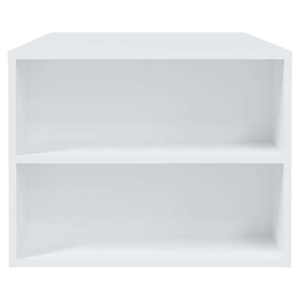 White Coffee Table with Storage Drawers