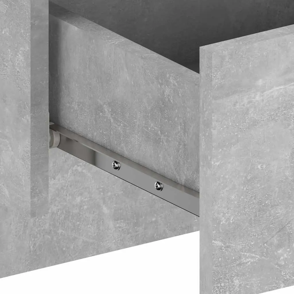 Floating Bedside Cabinets Set of 2 in Grey Engineered Wood
