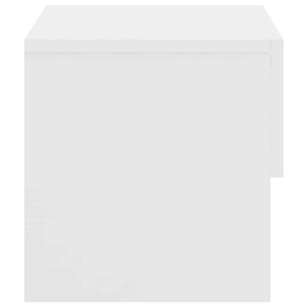Wall-Mounted Bedside Cabinet White Storage Unit