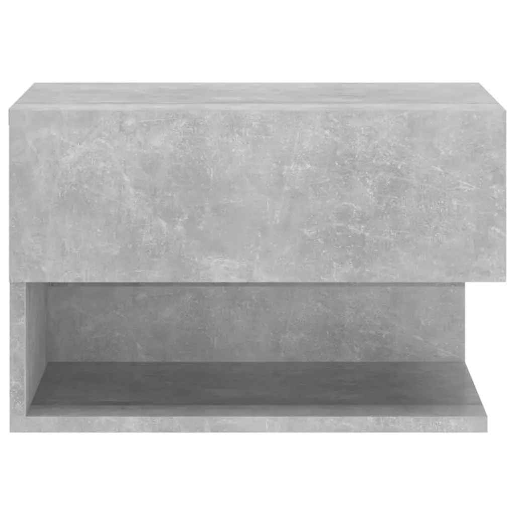 Grey Floating Wall-mounted Bedside Cabinet for Storage