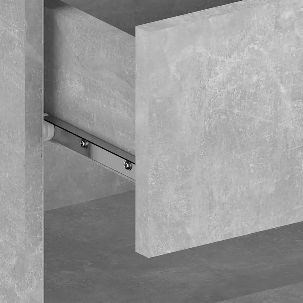 Grey Floating Wall-mounted Bedside Cabinet for Storage