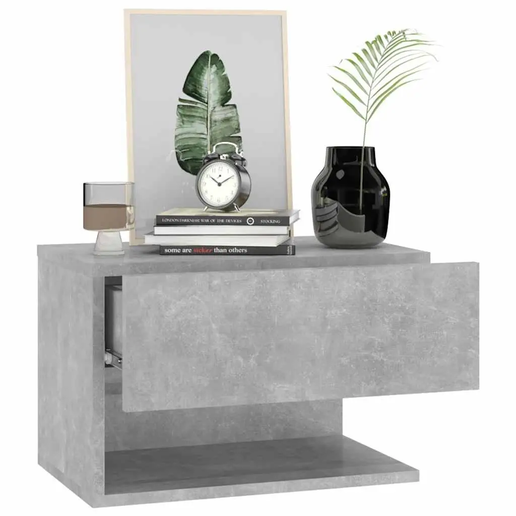 Grey Floating Storage Shelves for Walls