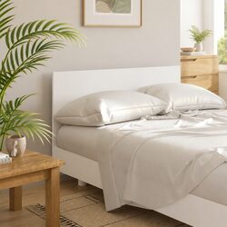 Bed Headboard 160cm White Classic Design Engineered Wood Bedroom Furniture