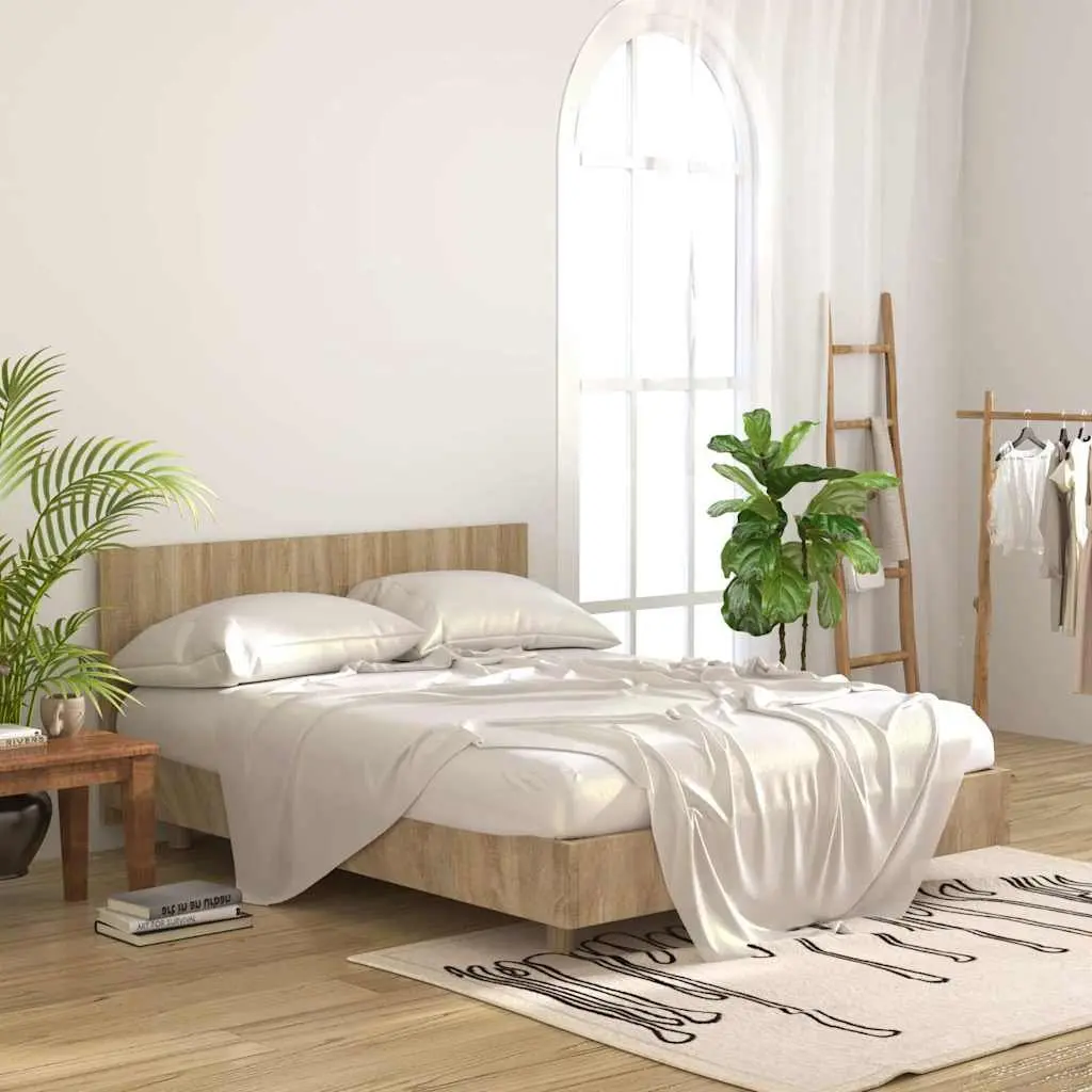 Brown Engineered Wood Bed Headboard 160cm