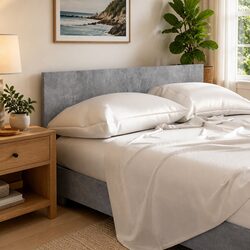 Stylish Grey Bed Headboard 160cm Engineered Wood