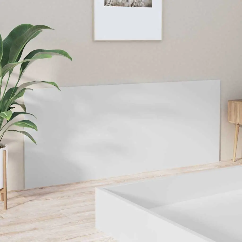 200 cm Wall-Mounted White Bed Headboard