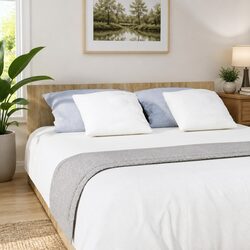 Bed Headboard 200x1.5x80 cm Brown Engineered Wood Bedroom Furniture Wall Mount