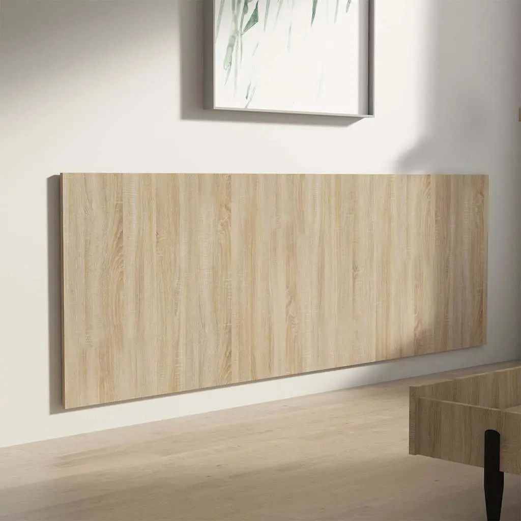 Brown Engineered Wood Wall Headboard 240x80cm