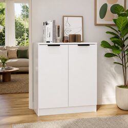 Elegant White Sideboard Storage Cabinet 60x30x70 cm