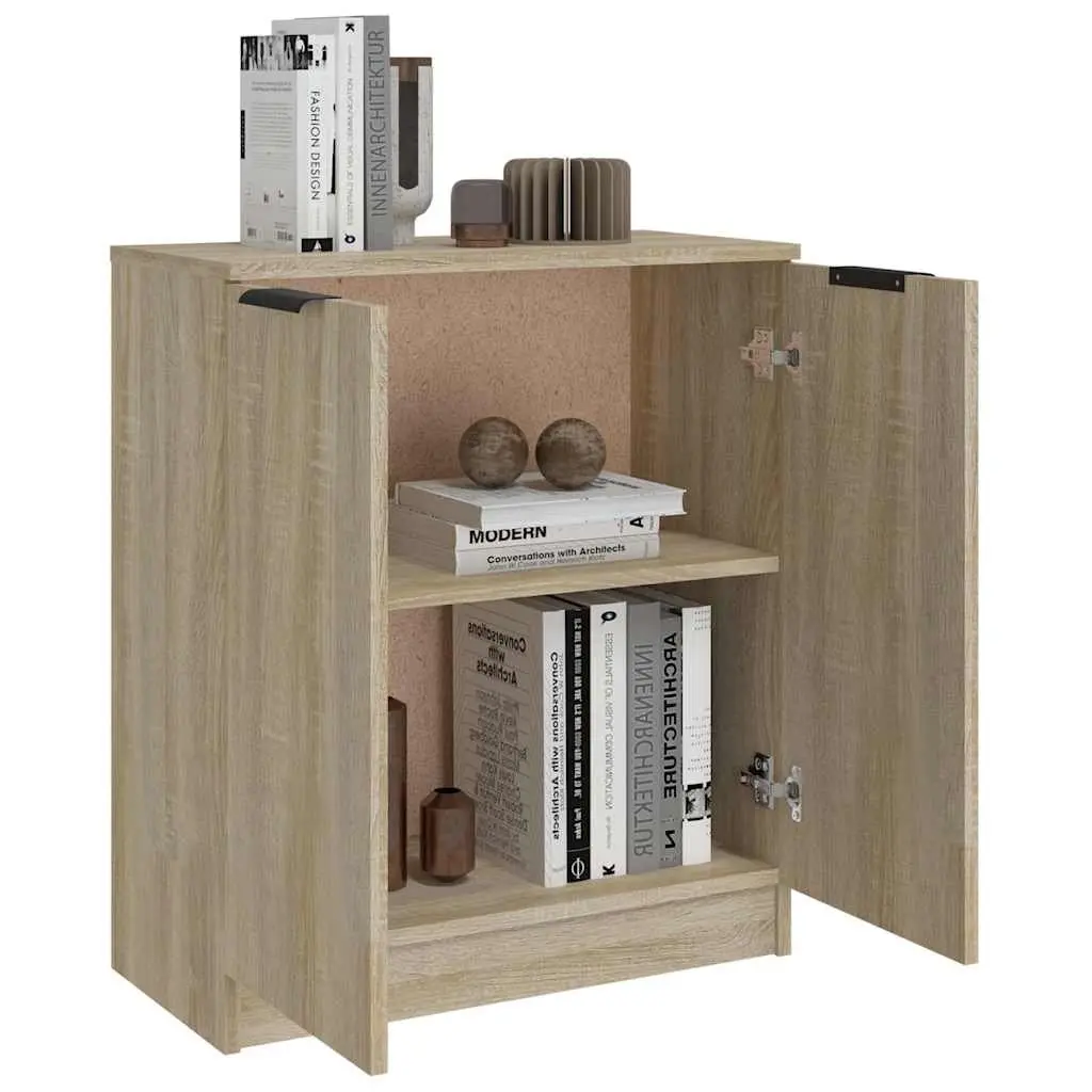 Sideboard Brown Engineered Wood Storage Cabinet 60x30x70cm Living Room Furniture